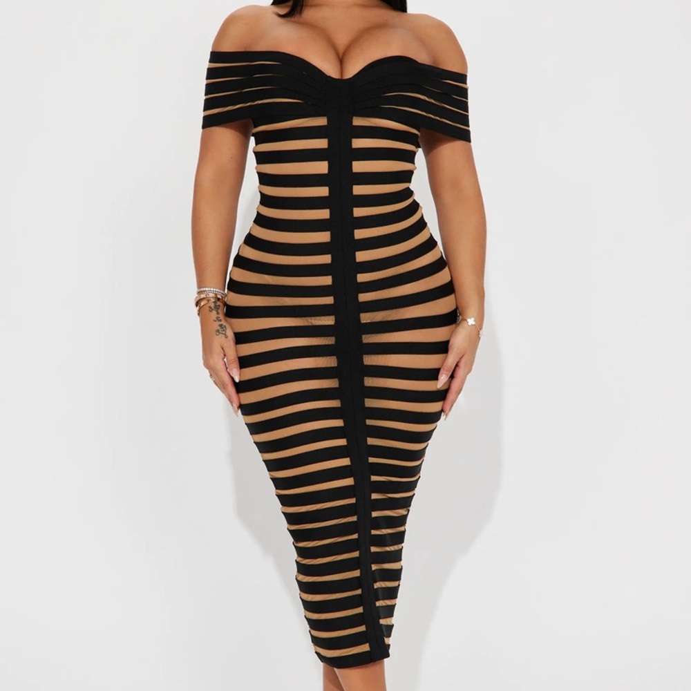 BANDAGE MIDI DRESS - Picture 4 of 9